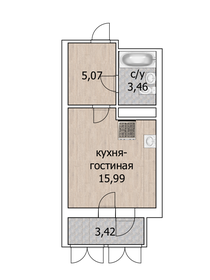 Квартира 26,2 м², студия - изображение 1