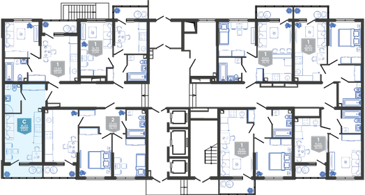 29,6 м², квартира-студия 5 990 000 ₽ - изображение 21