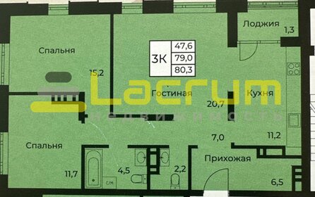 79 м², 2-комнатная квартира 18 500 000 ₽ - изображение 72