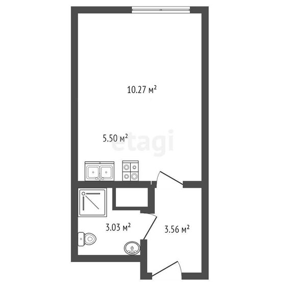 22,4 м², квартира-студия 5 650 000 ₽ - изображение 1