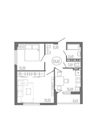 Квартира 59,2 м², 2-комнатная - изображение 1