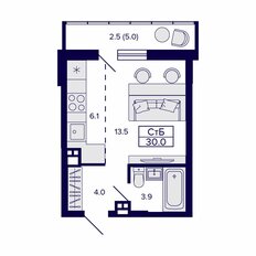 Квартира 30 м², студия - изображение 2