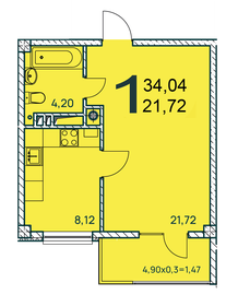 69,9 м², 2-комнатная квартира 9 280 000 ₽ - изображение 109