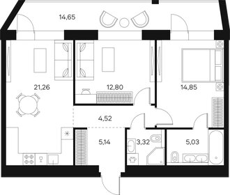 Квартира 75 м², 2-комнатная - изображение 1