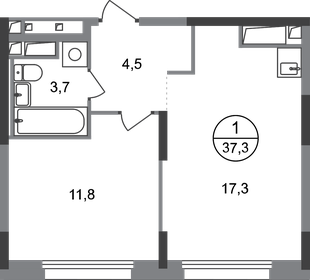 31,5 м², 1-комнатная квартира 11 700 000 ₽ - изображение 97