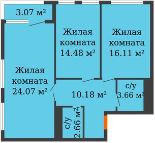 Квартира 71 м², 3-комнатная - изображение 1