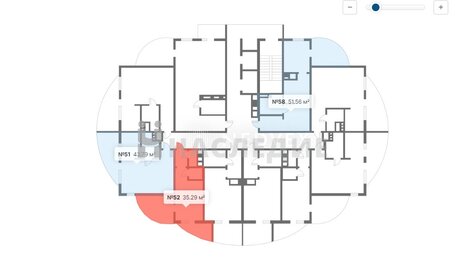 Квартира 35,5 м², 1-комнатная - изображение 1