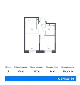 Квартира 37,4 м², 1-комнатная - изображение 1