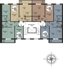 60 м², 2-комнатная квартира 4 490 000 ₽ - изображение 27