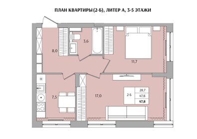 42,2 м², 2-комнатная квартира 5 190 000 ₽ - изображение 64