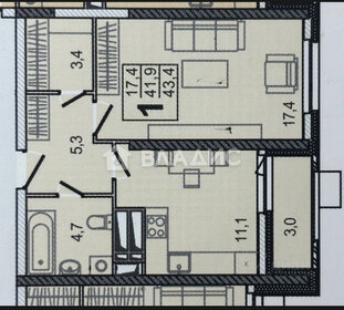 45,2 м², 1-комнатная квартира 11 750 000 ₽ - изображение 107