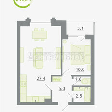 Квартира 49,6 м², 1-комнатная - изображение 2