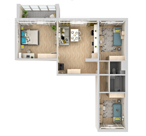 Квартира 76,4 м², 3-комнатная - изображение 1