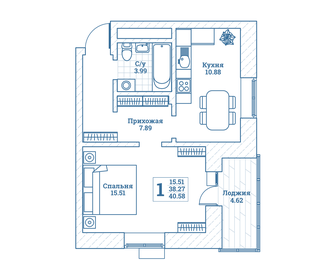 45,3 м², 2-комнатная квартира 4 850 000 ₽ - изображение 40