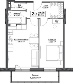 49,6 м², 1-комнатная квартира 6 236 084 ₽ - изображение 21