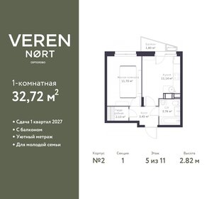 32 м², 1-комнатная квартира 4 700 000 ₽ - изображение 46