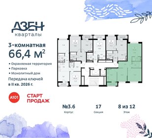 68,2 м², 3-комнатная квартира 15 947 335 ₽ - изображение 36