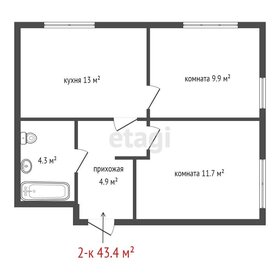 Квартира 43,4 м², 2-комнатная - изображение 1