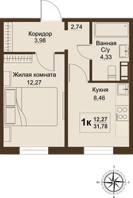 31,9 м², 1-комнатная квартира 3 272 000 ₽ - изображение 20