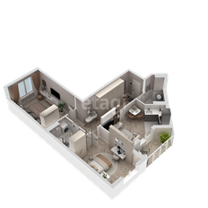 Квартира 65,5 м², 2-комнатная - изображение 2