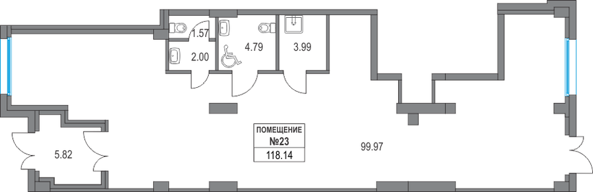 118,1 м², помещение свободного назначения - изображение 4