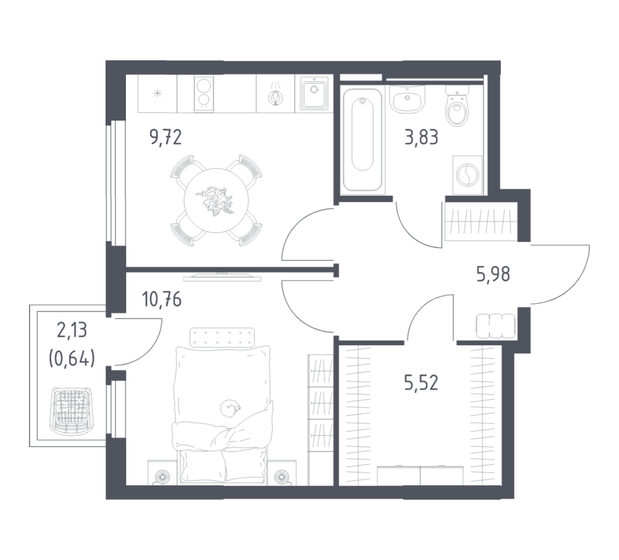 33 м², 1-комнатная квартира 10 500 000 ₽ - изображение 89