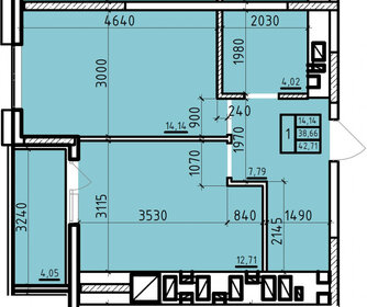 40 м², 1-комнатная квартира 3 500 000 ₽ - изображение 23