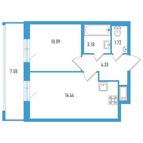 Квартира 38 м², 1-комнатная - изображение 1