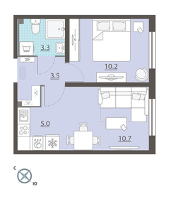 32 м², 1-комнатная квартира 3 530 000 ₽ - изображение 30
