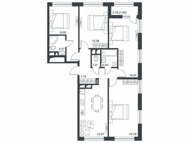 Квартира 94,3 м², 4-комнатная - изображение 1