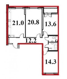 Квартира 88,2 м², 3-комнатная - изображение 1