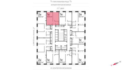 41,1 м², 1-комнатная квартира 24 090 000 ₽ - изображение 41