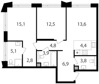 130 м², 2-комнатная квартира 71 000 000 ₽ - изображение 120