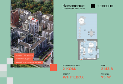 Квартира 75 м², 2-комнатная - изображение 1