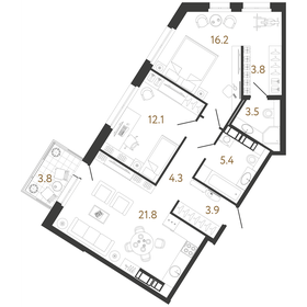 71 м², 2-комнатная квартира 20 660 000 ₽ - изображение 1