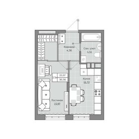 35,2 м², 1-комнатная квартира 3 060 000 ₽ - изображение 19