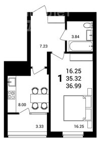 Квартира 36,9 м², 1-комнатная - изображение 1