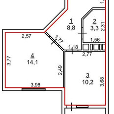 Квартира 38 м², 1-комнатная - изображение 1