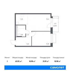43,5 м², 1-комнатная квартира 9 500 000 ₽ - изображение 83