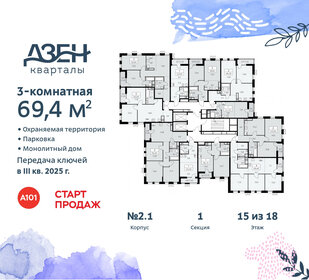 86,1 м², 3-комнатная квартира 15 993 396 ₽ - изображение 46