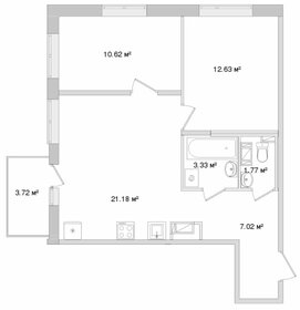 Квартира 60,3 м², 2-комнатная - изображение 1