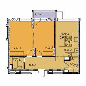 65 м², 3-комнатная квартира 6 750 000 ₽ - изображение 91