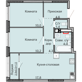 49,1 м², 2-комнатная квартира 4 480 000 ₽ - изображение 51