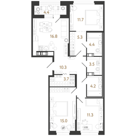 19 м², апартаменты-студия 8 600 000 ₽ - изображение 56