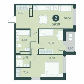 61 м², 3-комнатная квартира 5 500 000 ₽ - изображение 96