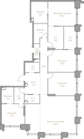 235,3 м², 4-комнатная квартира 447 659 584 ₽ - изображение 118