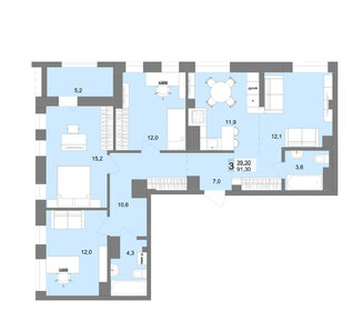 130,3 м², 3-комнатная квартира 19 950 000 ₽ - изображение 80