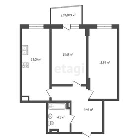 Квартира 56 м², 2-комнатная - изображение 1