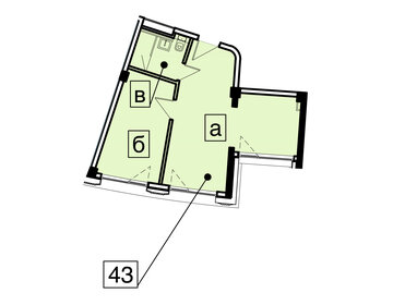 Квартира 38,9 м², 2-комнатные - изображение 1