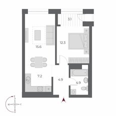 Квартира 48 м², 2-комнатная - изображение 2